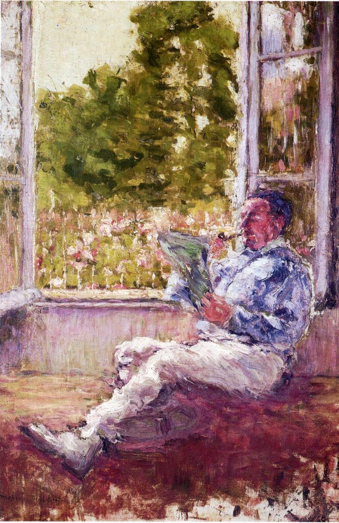 Man seated by a window (1907) – Marcel Duchamp Tablo