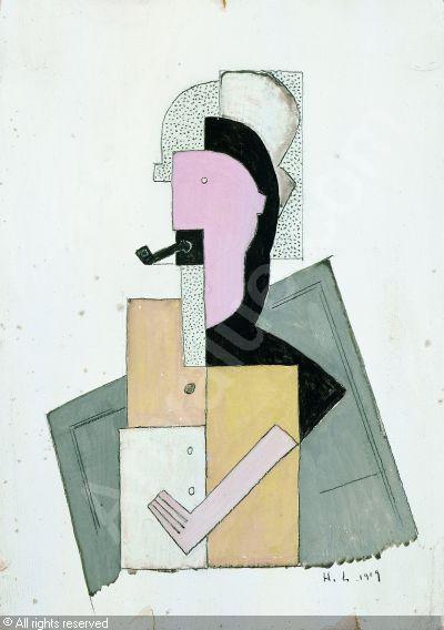 Man with Pipe (1919) - Henri Laurens Tablo