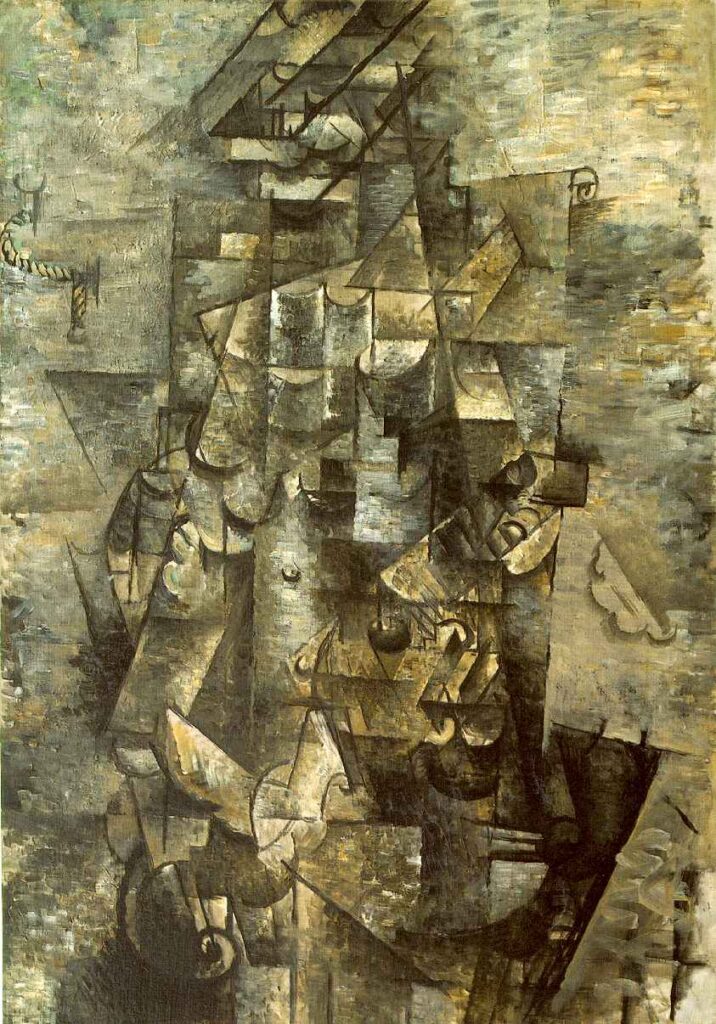 Man with a Guitar (1911) - Georges Braque Tablo
