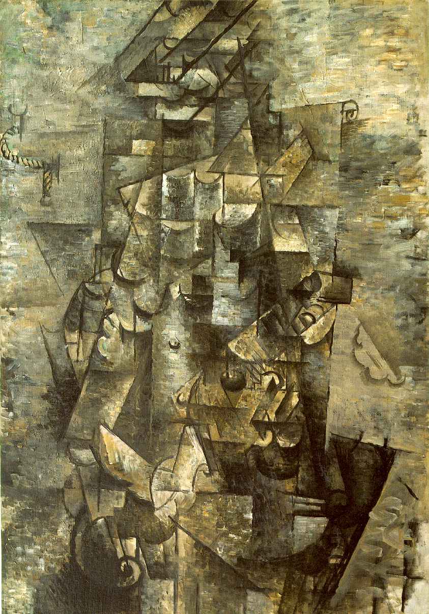 Man with a Guitar (1911) - Georges Braque Tablo