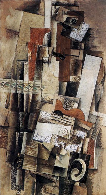 Man with a Guitar (1914) - Georges Braque Tablo