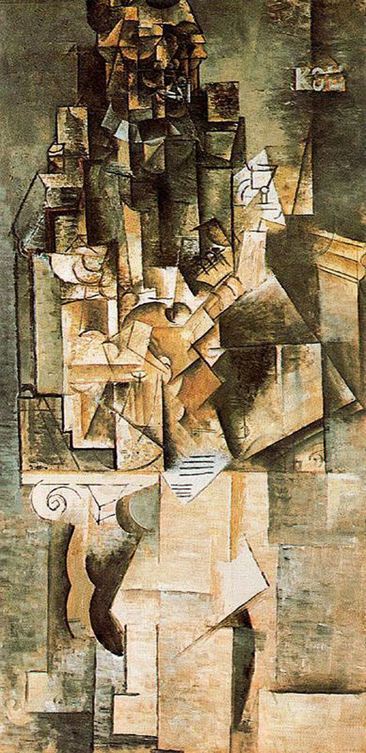 Man with a guitar (1911) - Pablo Picasso Tablo