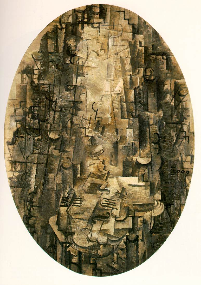 Man with a violin (1912) - Georges Braque Tablo
