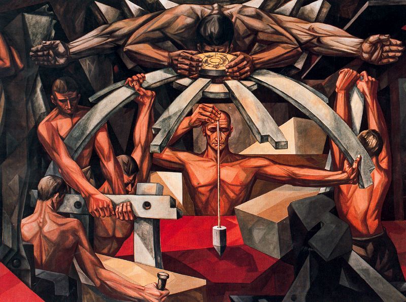 Mankind’s Struggle for Lasting Peace (detail) (1953) – Vela Zanetti Tablo
