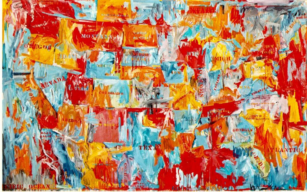 Map - Jasper Johns Tablo