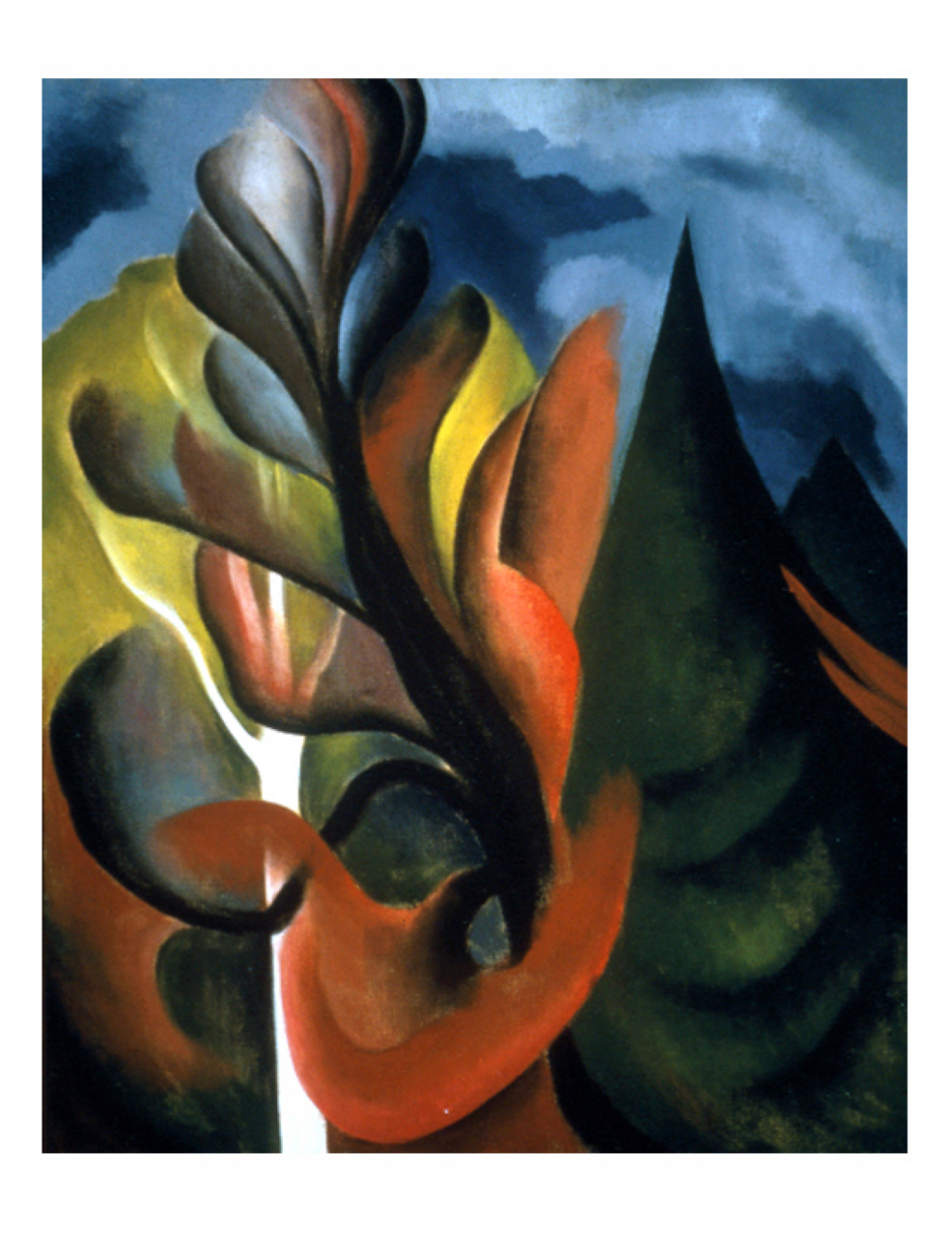 Maple and Cedar, Lake George (1922) - Georgia O'Keeffe Tablo