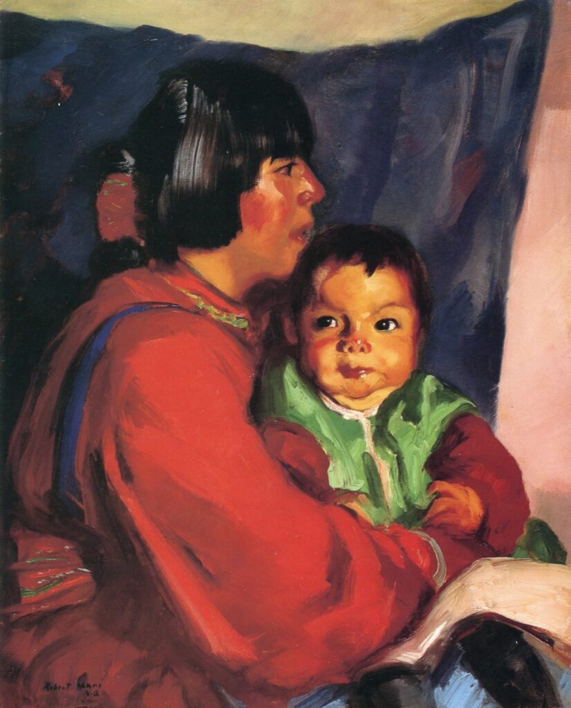 Maria and Baby (1917) - Robert Henri Tablo