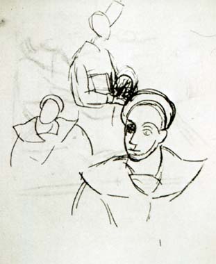 Marin and student (1907) - Pablo Picasso Tablo