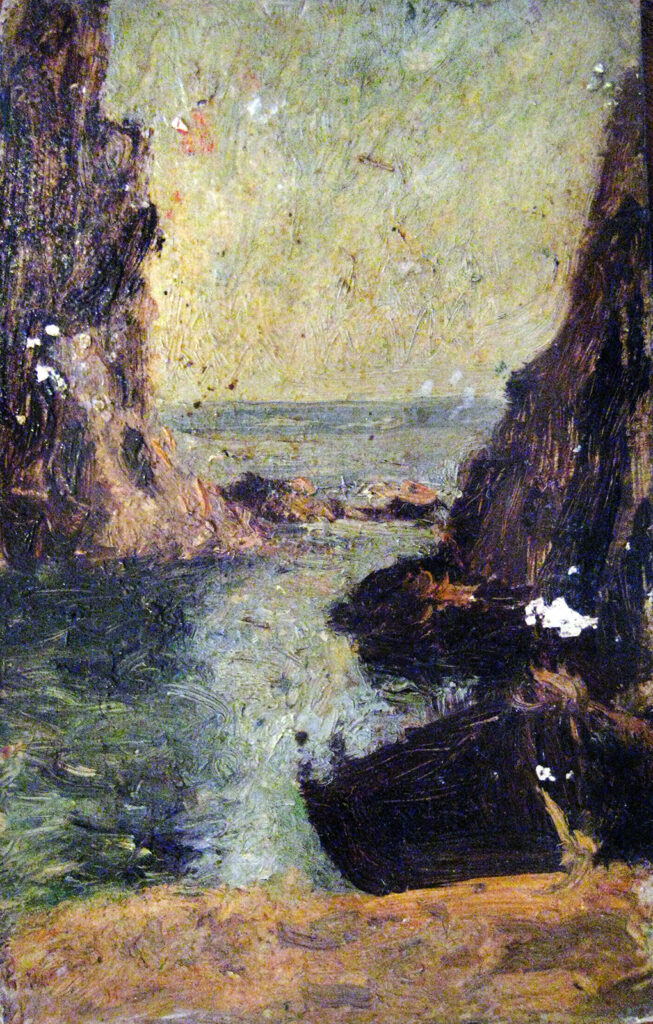 Marine Sketch With Cliffs - Joan Brull Tablo
