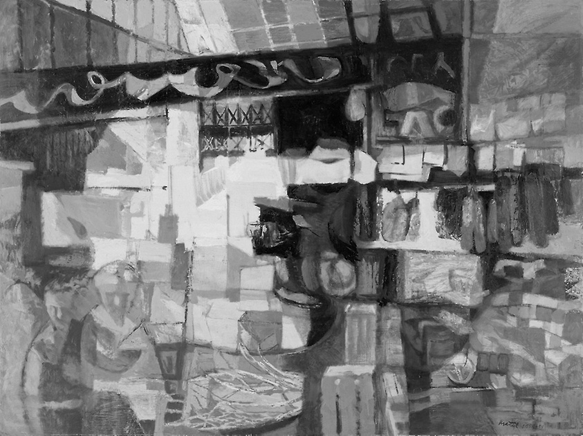 Market Place No. 2, Barcelona (1955) - Martyl Langsdorf Tablo