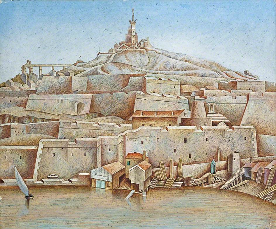 Marseilles, France (1926) - Edward Wadsworth Tablo