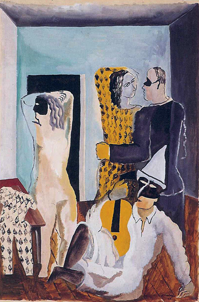 Masquerade Gold Guitarist (1926) - Ossip Zadkine Tablo