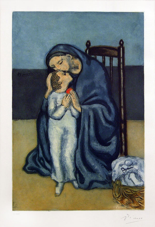 Maternité (after Picasso) (1901) - Jacques Villon Tablo
