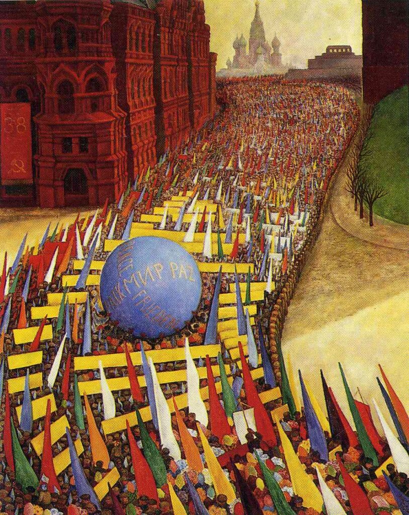 May Day Procession in Moscow (1956) – Diego Rivera Tablo