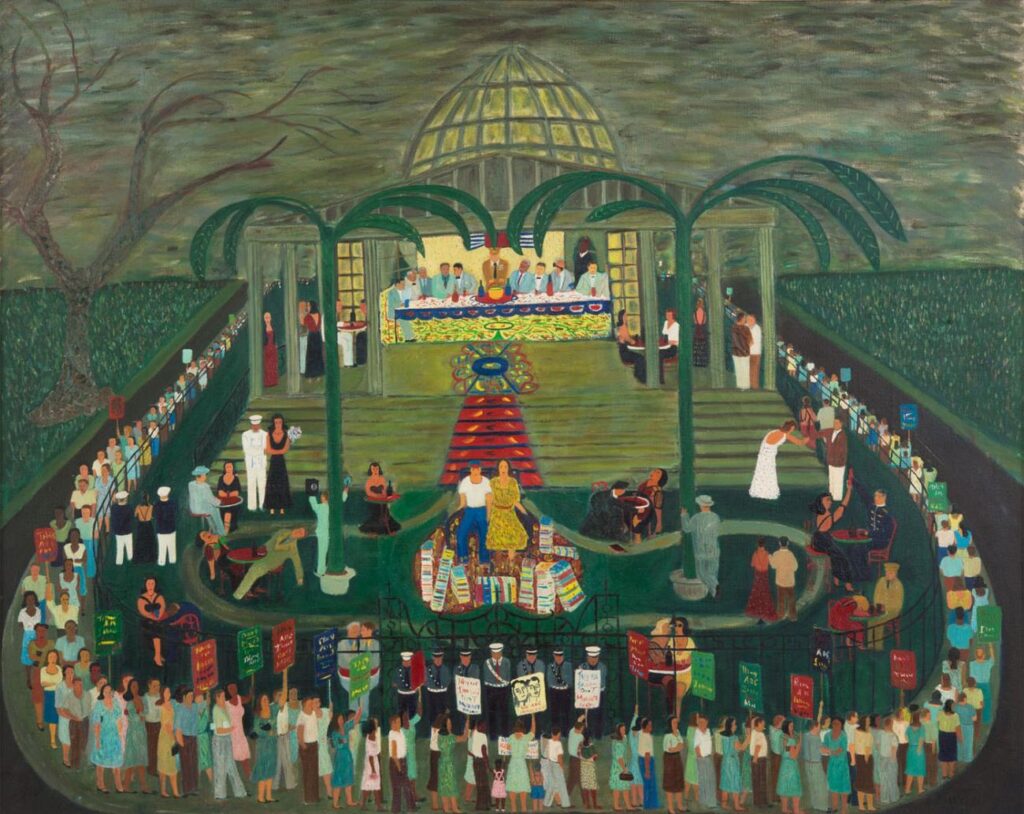 McCarthy Era Garden Party (1954) - Ralph Fasanella Tablo