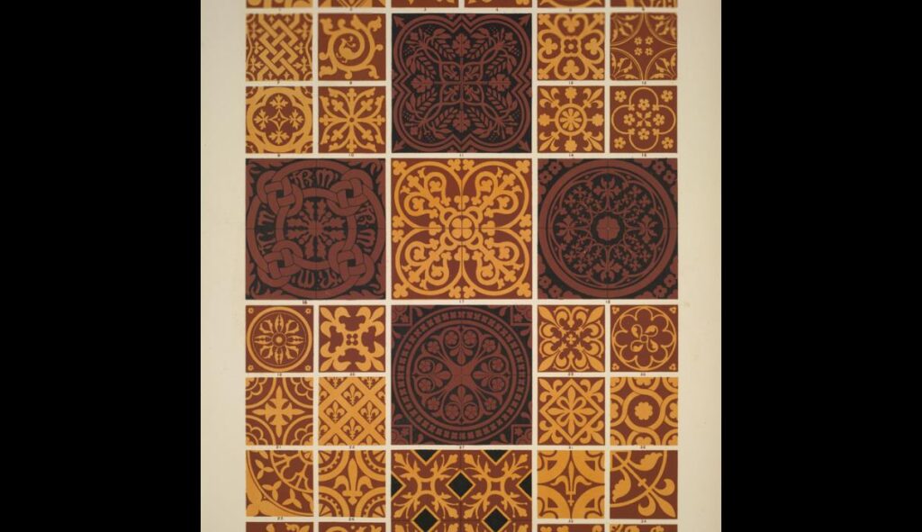 Medieval Ornament no. 4. Encaustic tiles of various periods. – Owen Jones Tablo