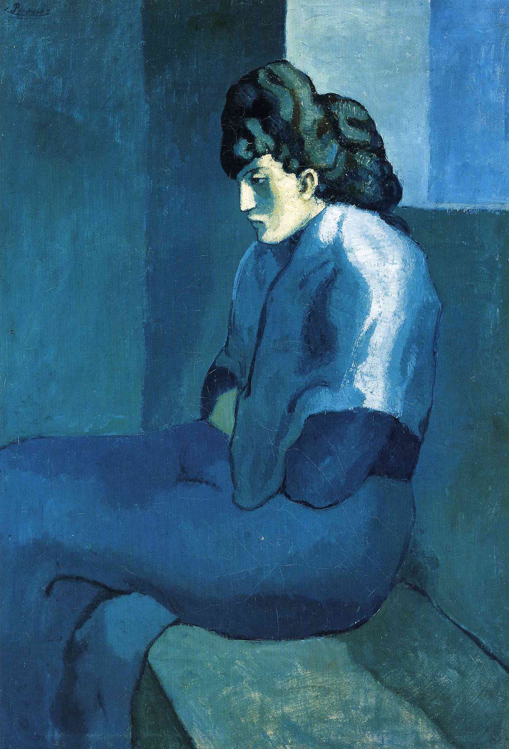 Melancholy woman (1902) - Pablo Picasso Tablo