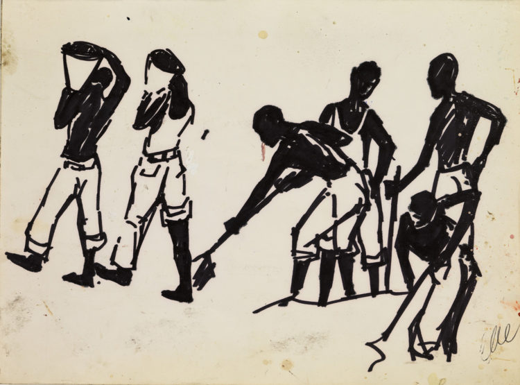 Men Working – Lois Mailou Jones Tablo