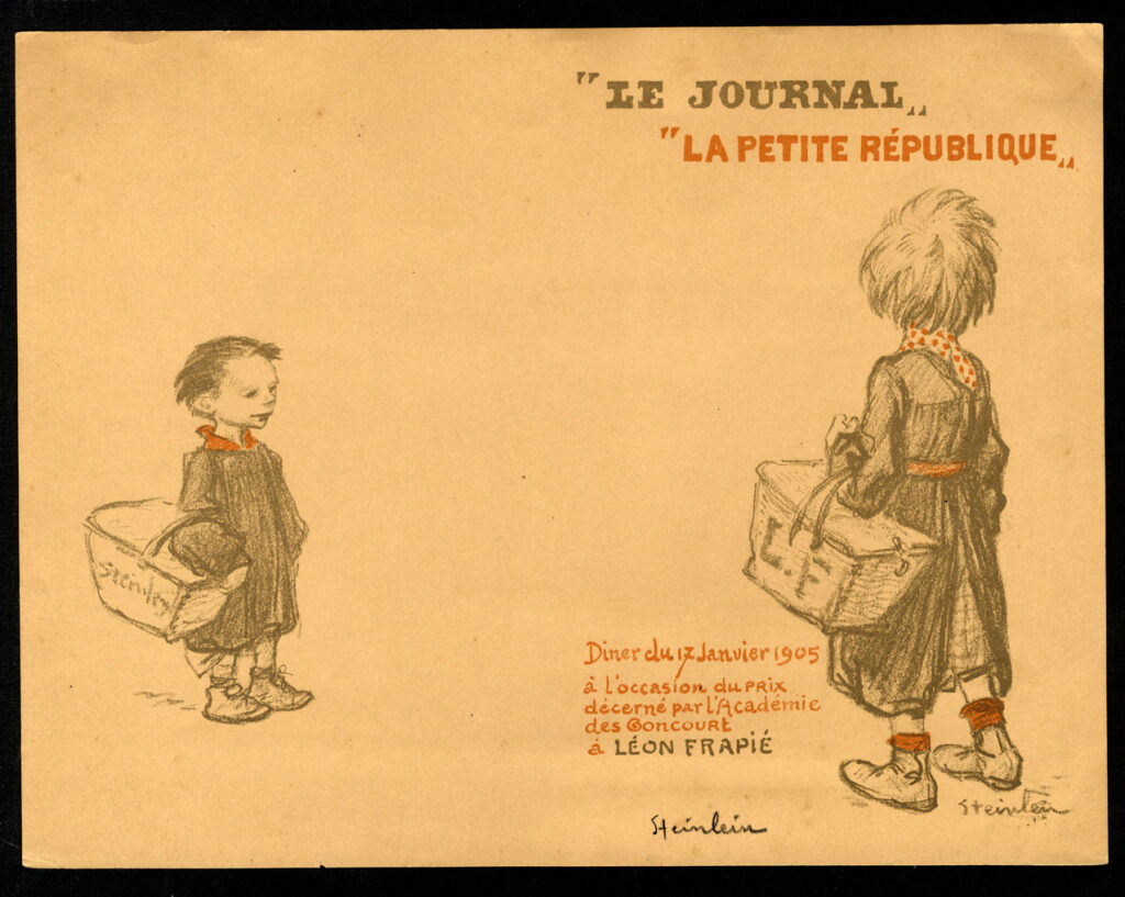 Menu Leon Frapie (1905) - Théophile Steinlen Tablo