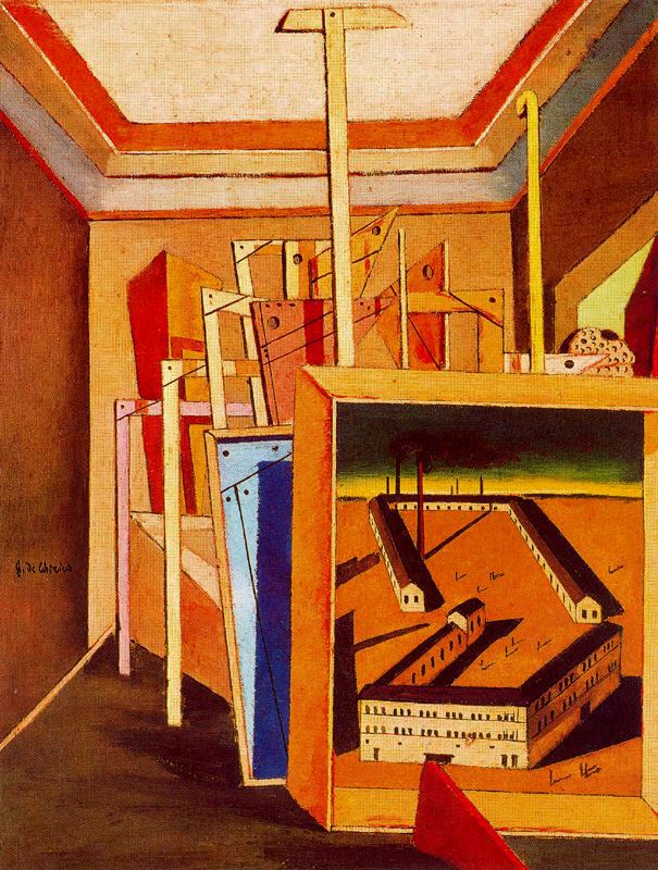 Metaphysical Interior of studio (1948) – Giorgio de Chirico Tablo