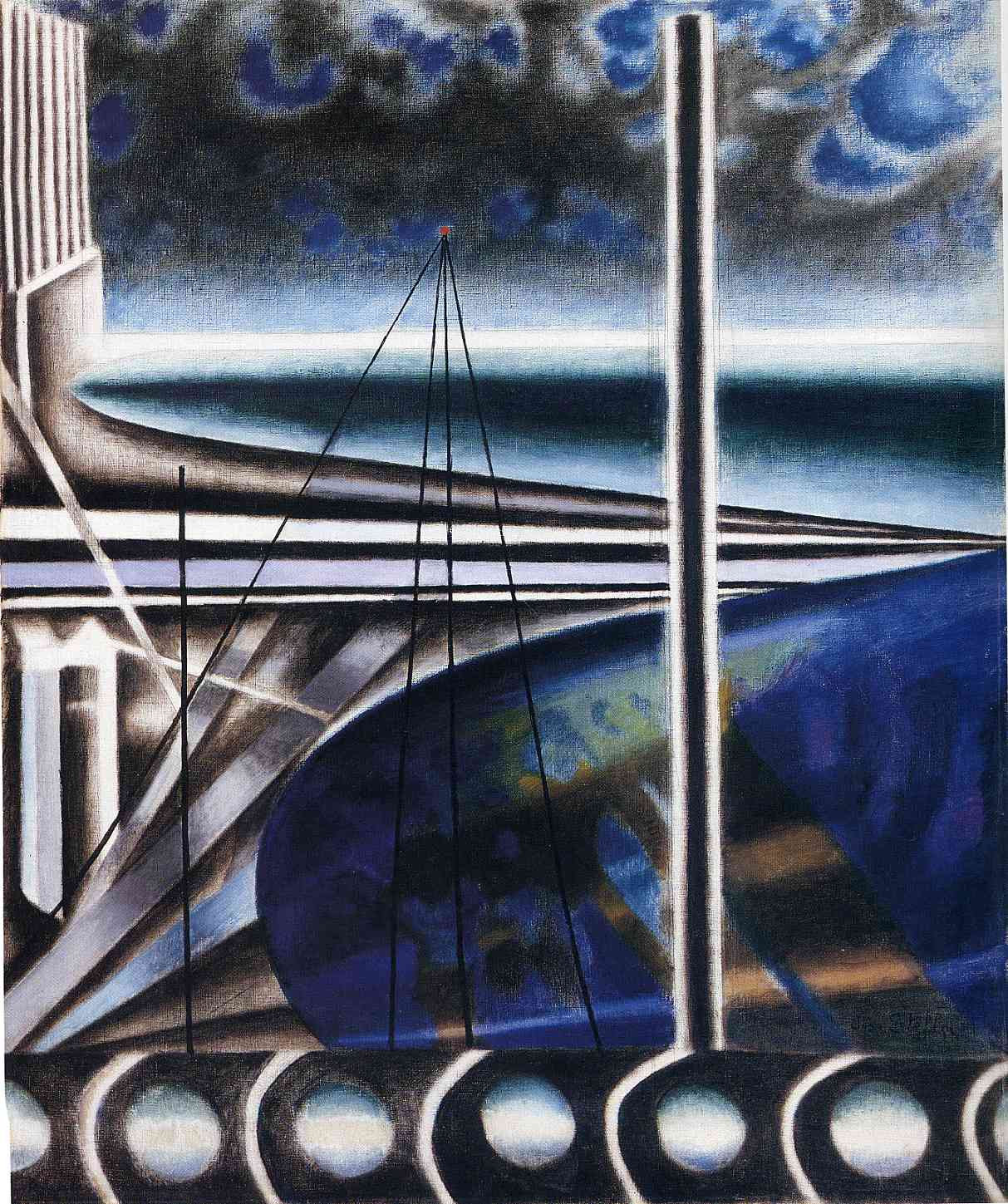 Metropolitan Port - Joseph Stella Tablo