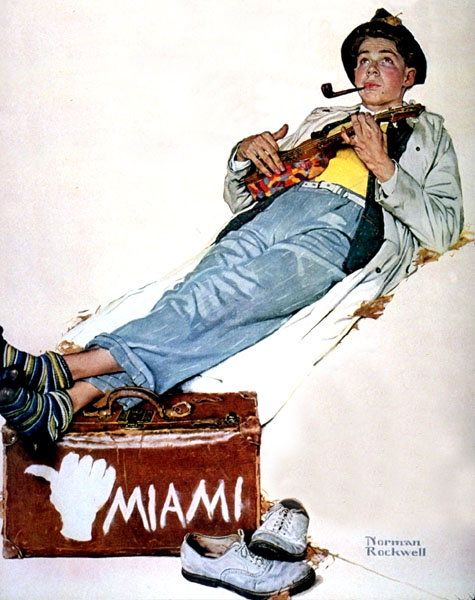 Miami (1940) - Norman Rockwell Tablo