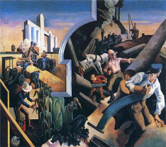 Midwest (1931) - Thomas Hart Benton Tablo