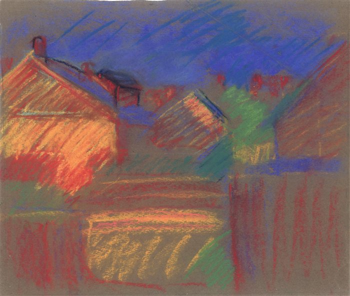 Miestas Vakaro Žarose (1920) - Vytautas Kairiūkštis Tablo