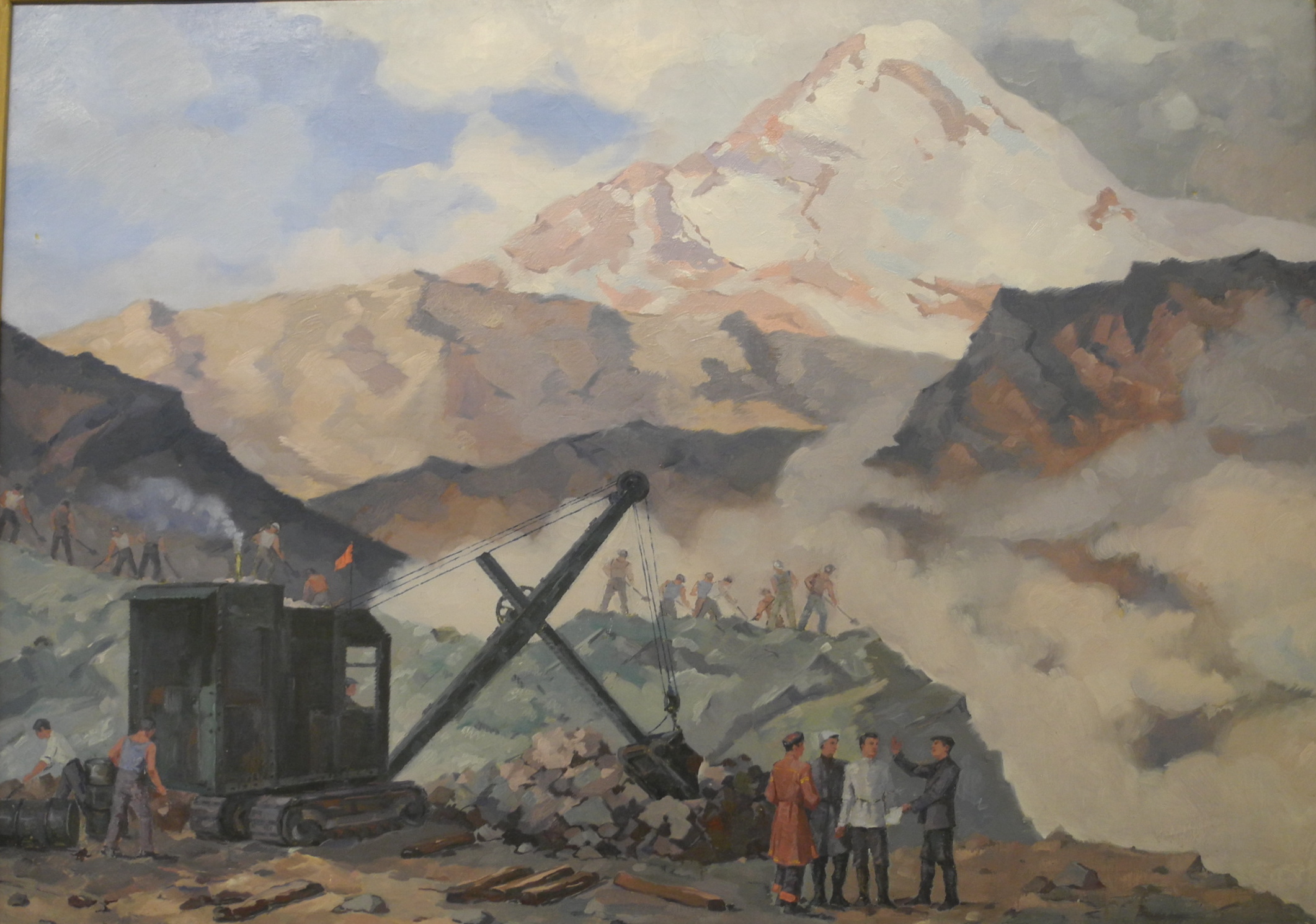 Mining at Kazbegi (1949) - David Kakabadze Tablo