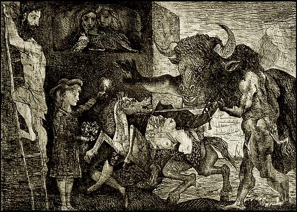 Minotauromachy (1935) - Pablo Picasso Tablo
