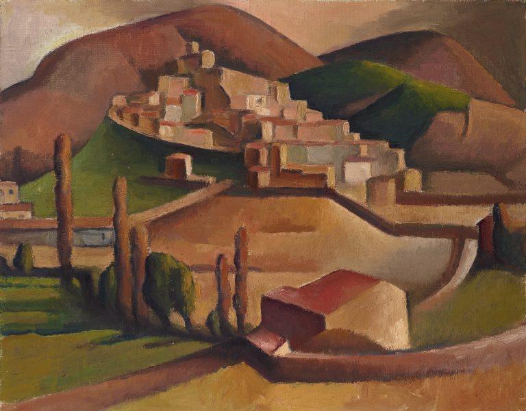 Mirmande (with Surrounding Hills) (1934) - Dorrit Black Tablo