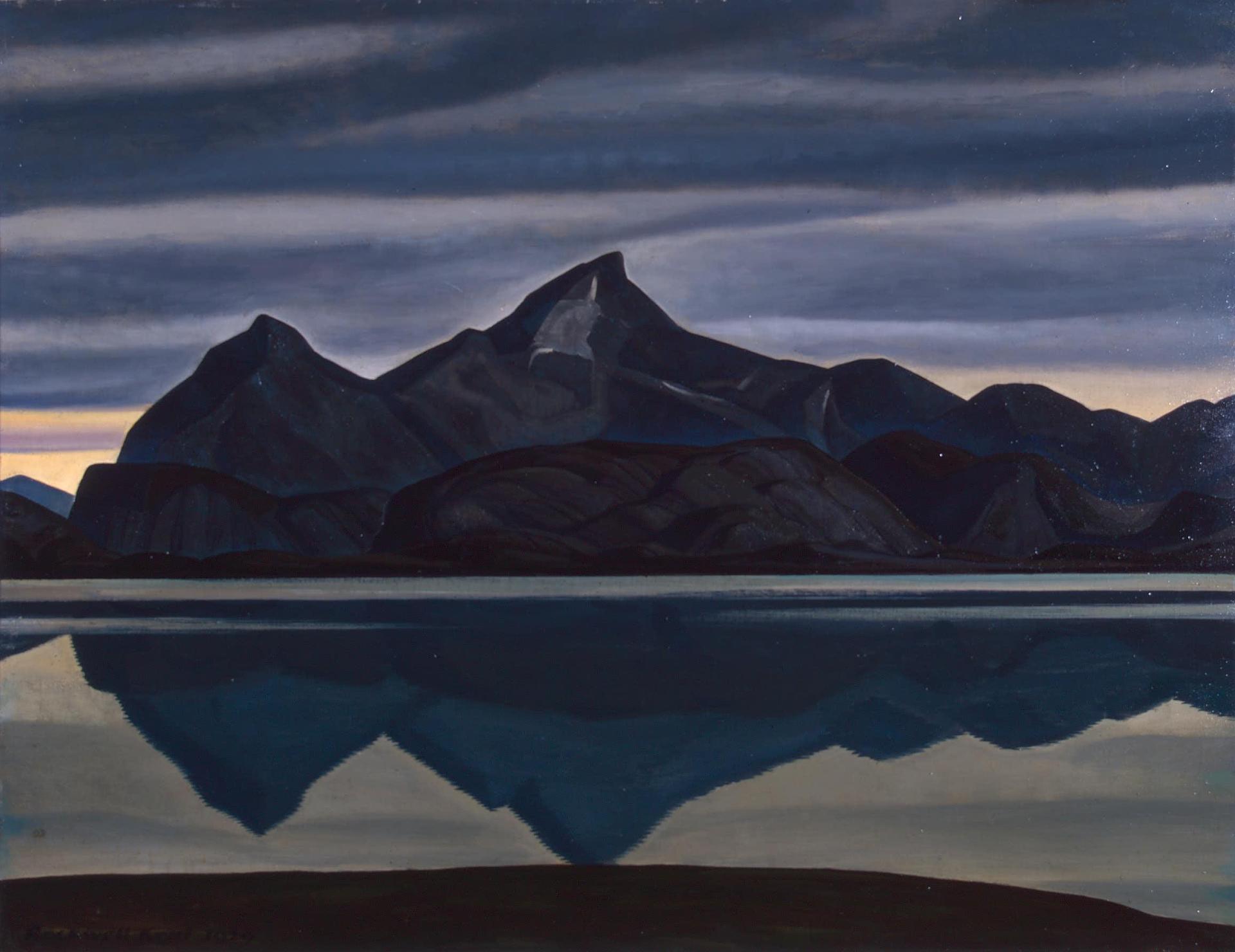 Mirrored Mountain, South Greenland (1929) - Rockwell Kent Tablo