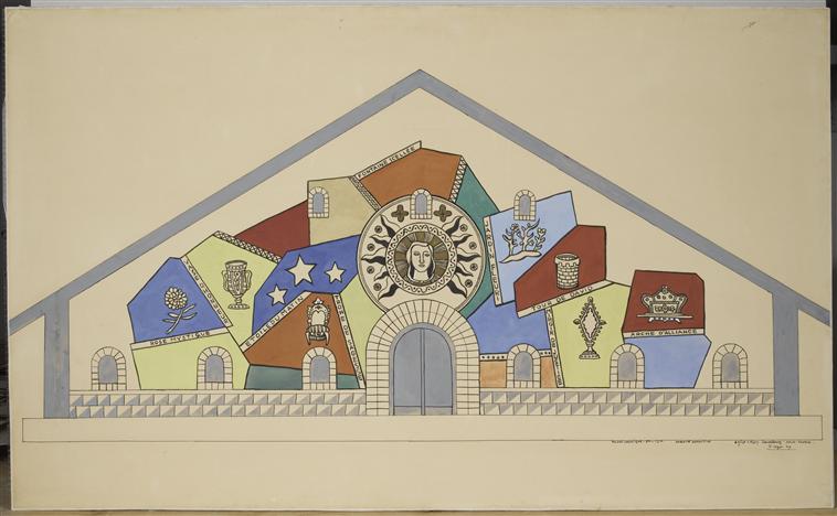 Model for the mosaic of the Church of Our Lady of All Graces (1947) - Fernand Léger Tablo