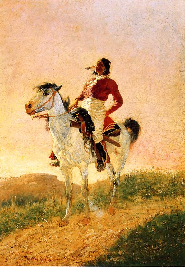 Modern Comanche (1890) - Frederic Remington Tablo