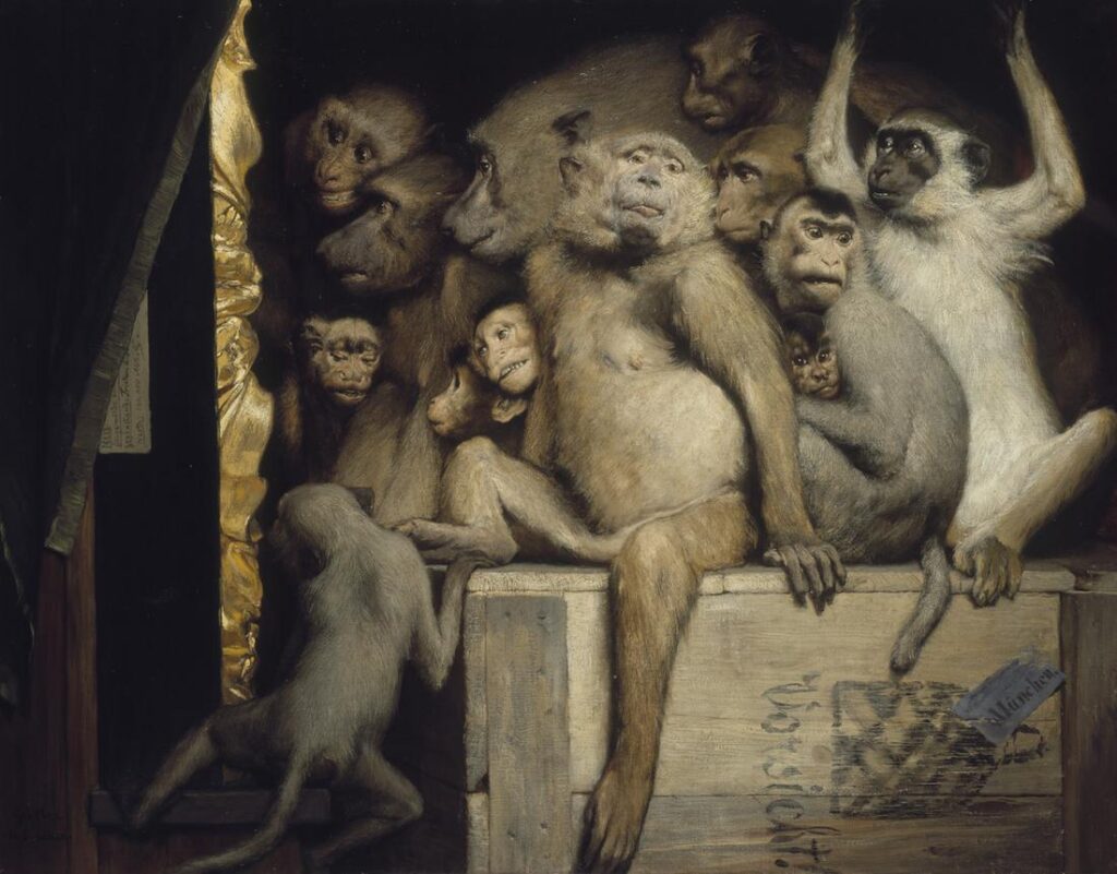 Monkeys as Judges of Art (1889) - Gabriel von Max Tablo