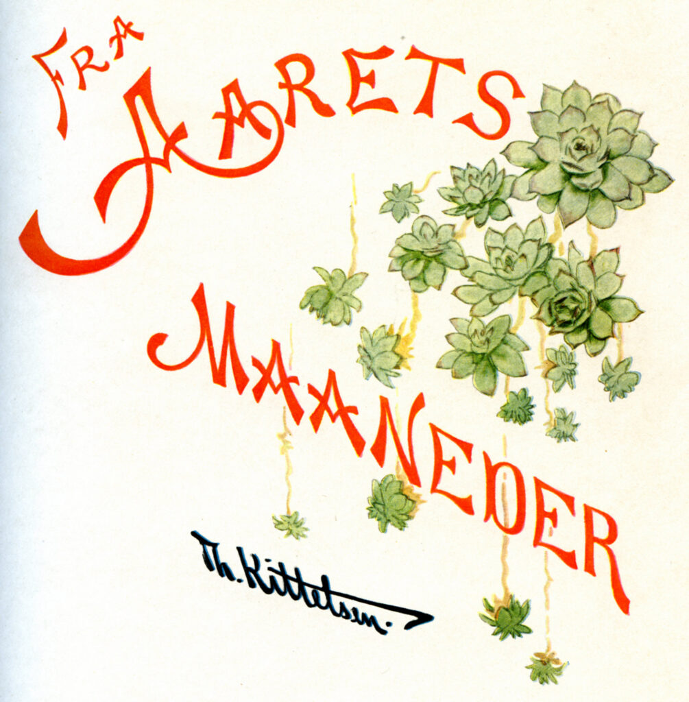 Months of year book cover (1890) - Theodor Severin Kittelsen Tablo