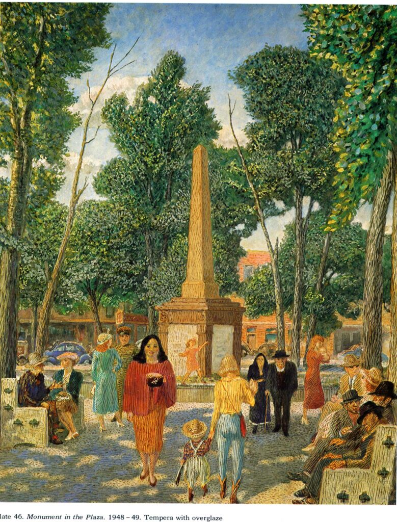 Monument in the Plaza, New York (1949) - John French Sloan Tablo