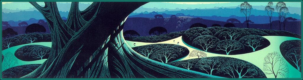 Moonlit Fields – Eyvind Earle Tablo