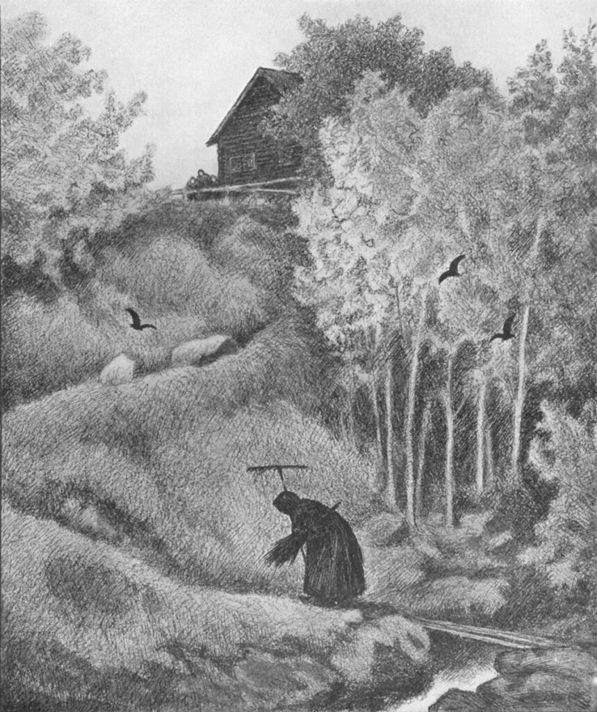 Mor Der Kommer En Kjerring (1900) - Theodor Severin Kittelsen Tablo