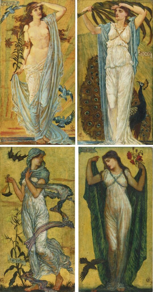 Morn, Noon, Eve, Night (1891) - Walter Crane Tablo