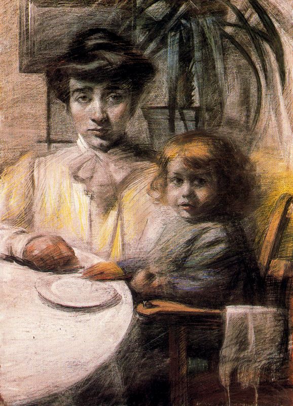 Mother and Child (1906) – Umberto Boccioni Tablo