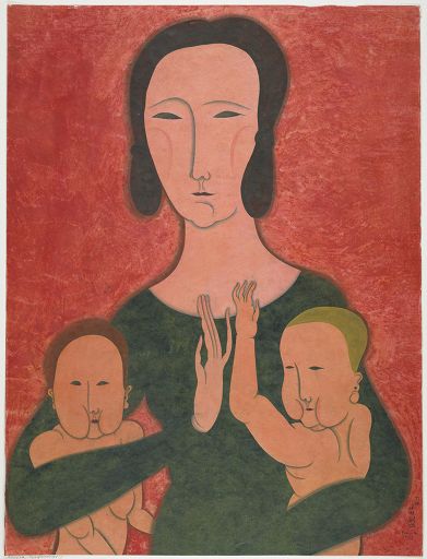 Mother and Two Children (1917) – Tsuguharu Foujita Tablo