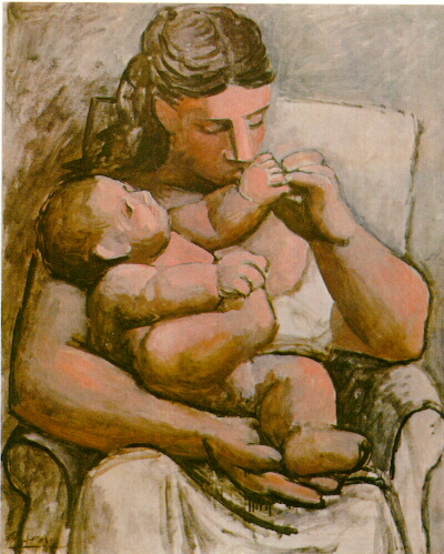 Mother and child (1921) - Pablo Picasso Tablo