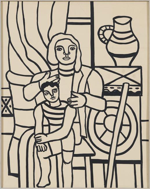Mother and child (1955) - Fernand Léger Tablo