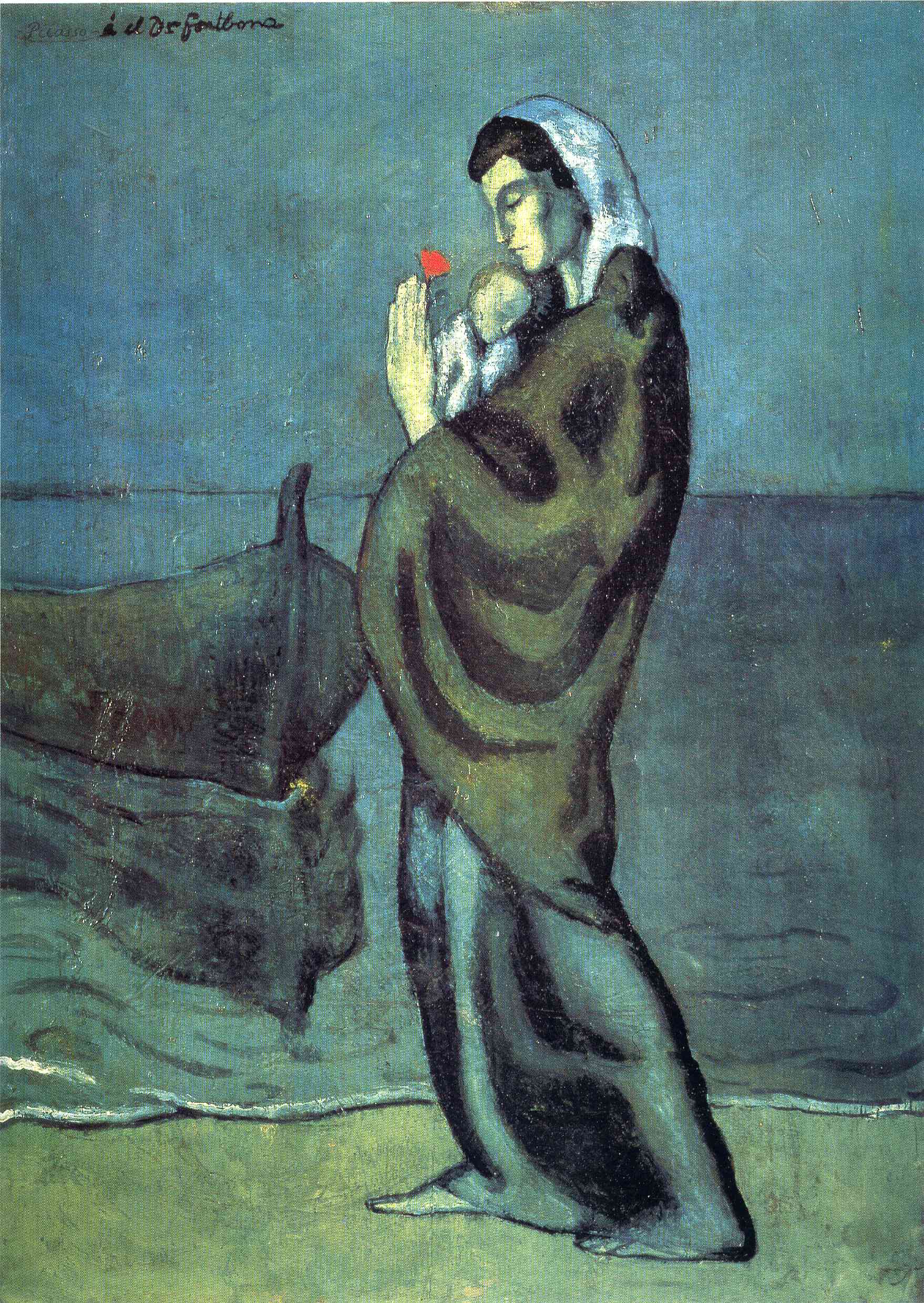 Mother and child on the beach (1902) - Pablo Picasso Tablo