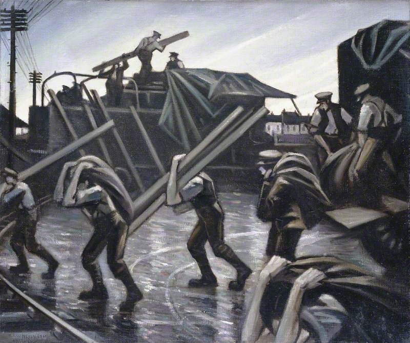 Motor Lorries - C. R. W. Nevinson Tablo