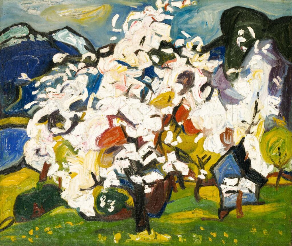 Mountain Blossoms, Volda (1937) – William H. Johnson Tablo