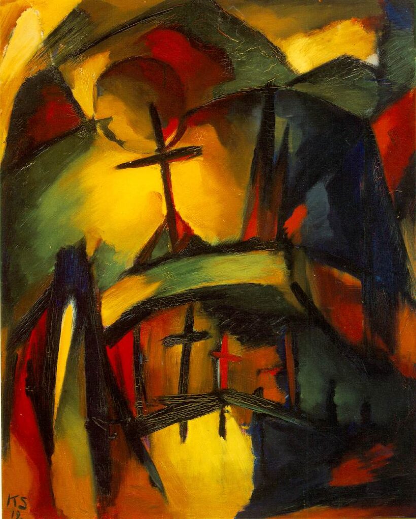 Mountain Graveyard (1919) - Kurt Schwitters Tablo