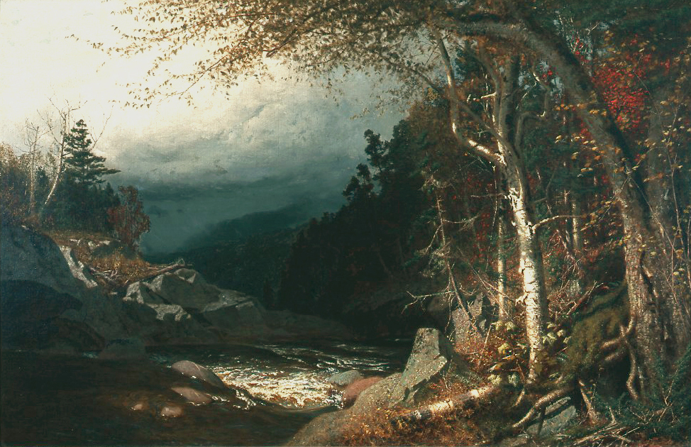 Mountain Torrent, Autumn, Adirondacks (1873) - Alexander Helwig Wyant Tablo