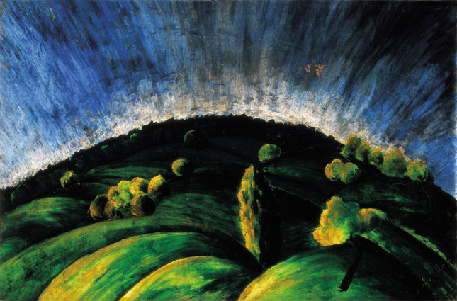 Mountains of Buda (1918) – László Moholy-Nagy Tablo